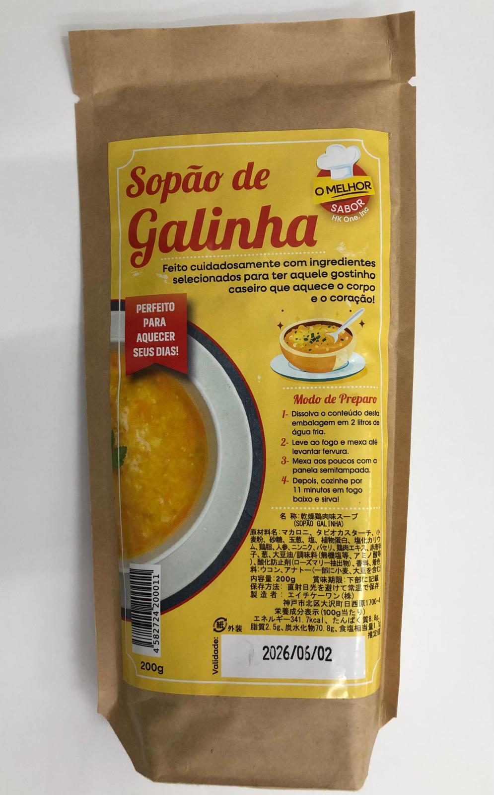 Sopão De Galinha 200g O Melhor Sabor