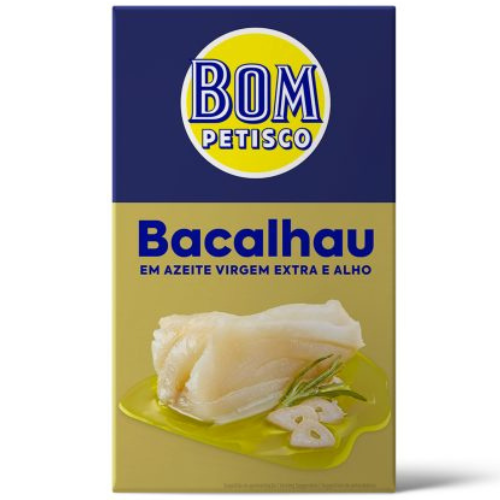 Bacalhau em Azeite Extra Virgem e Alho 120g Bom Petisco