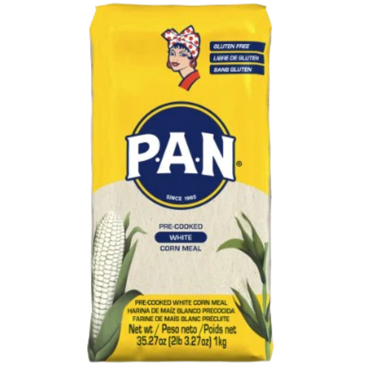 Farinha De Milho Branca Pan 1kg