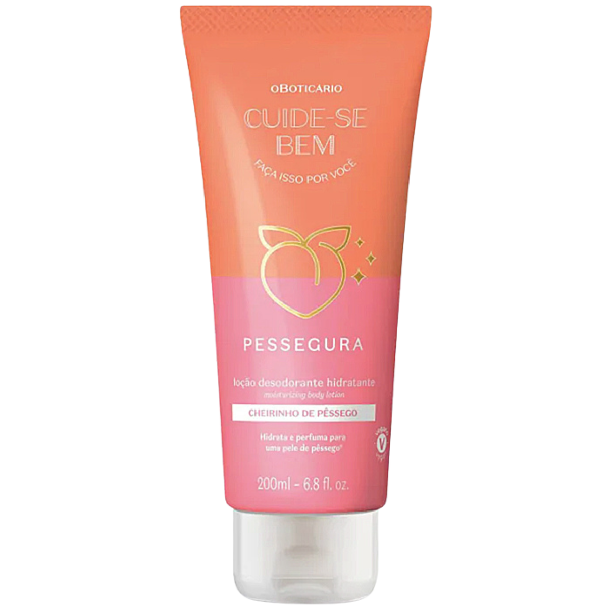 Oboticário Pessegura Loção Desodorante Hidratante 200ml