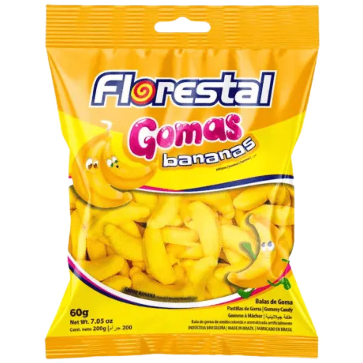 Banana Flavored Gummy Candies from Florestal, 60g