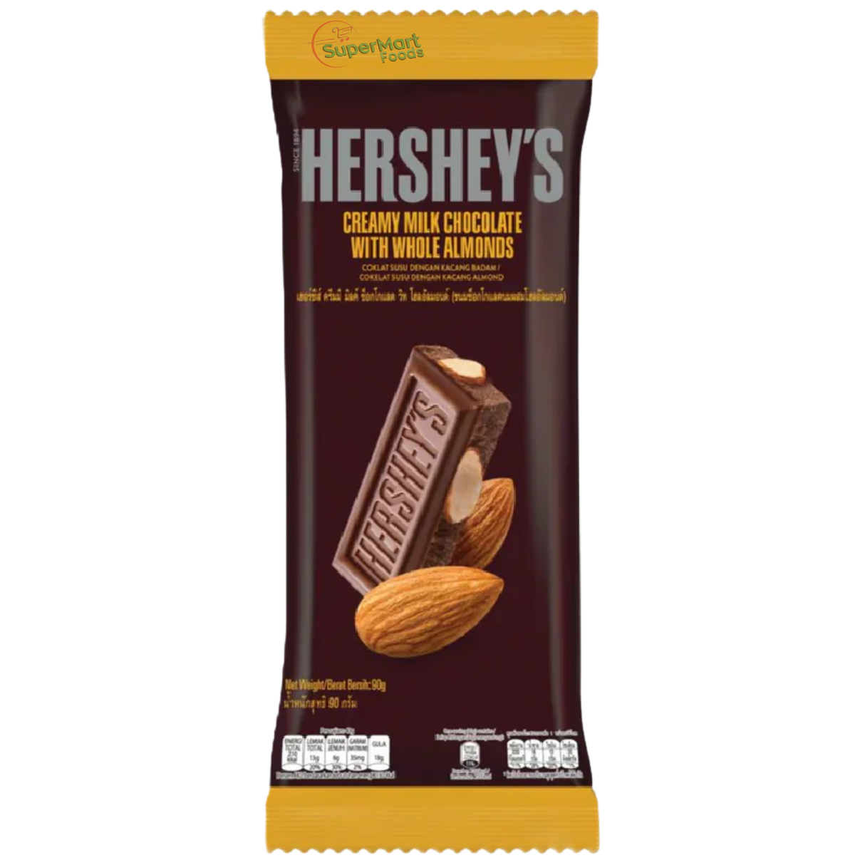Chocolate Creamy Almond Hershey`s 90g