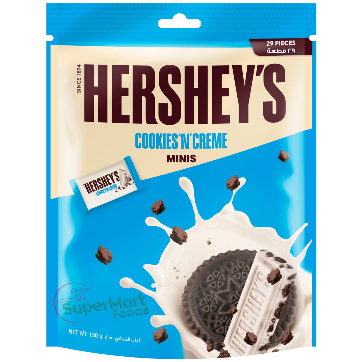 Hersheys Cookies N Creme Minis 29 Pieces 150g