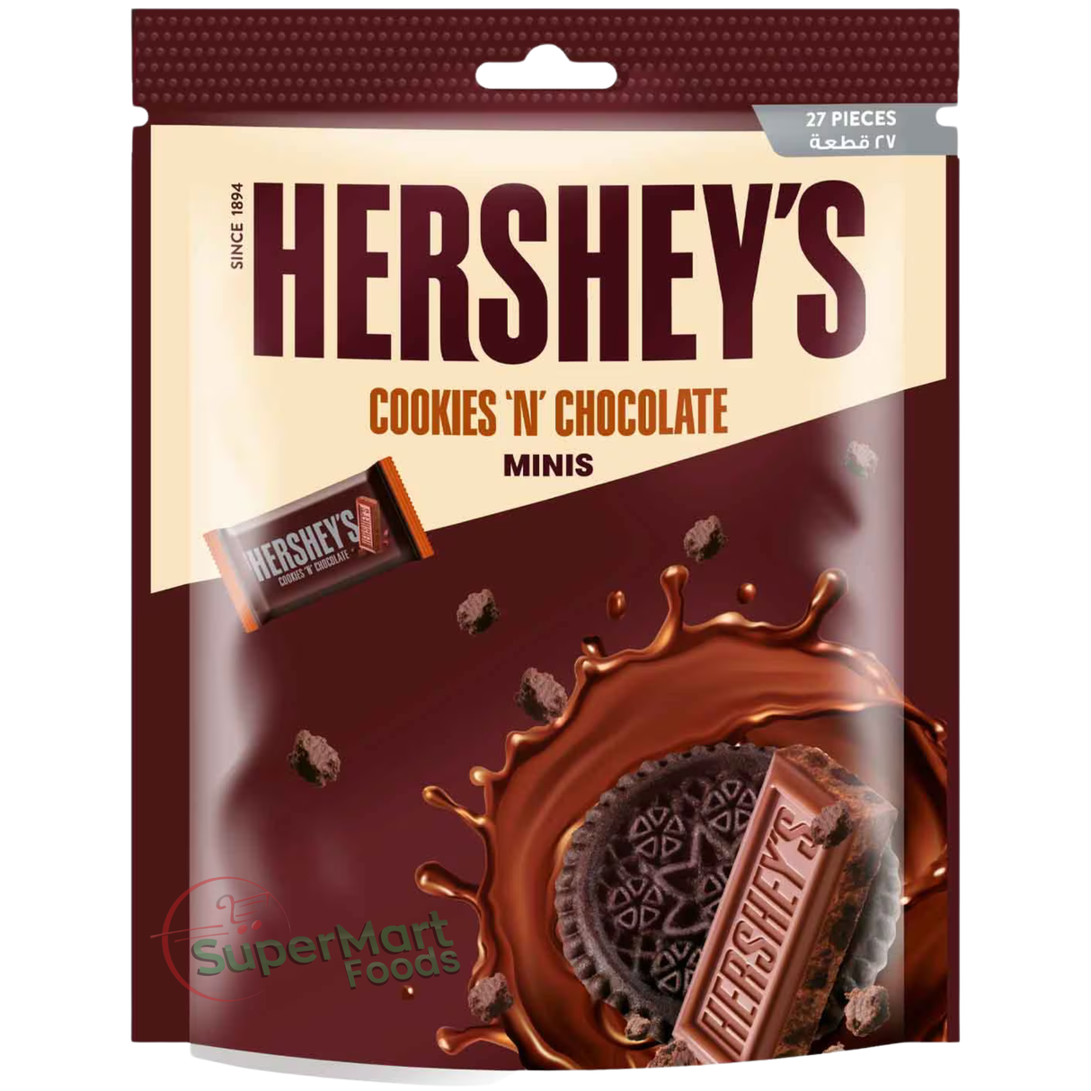 Hersheys Cookies Chocolate Minis 27 Pieces 140g