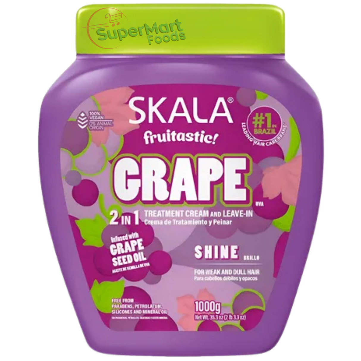Skala 2 em 1 Creme Capilar Tratamento+Leave-in Uva 1kg