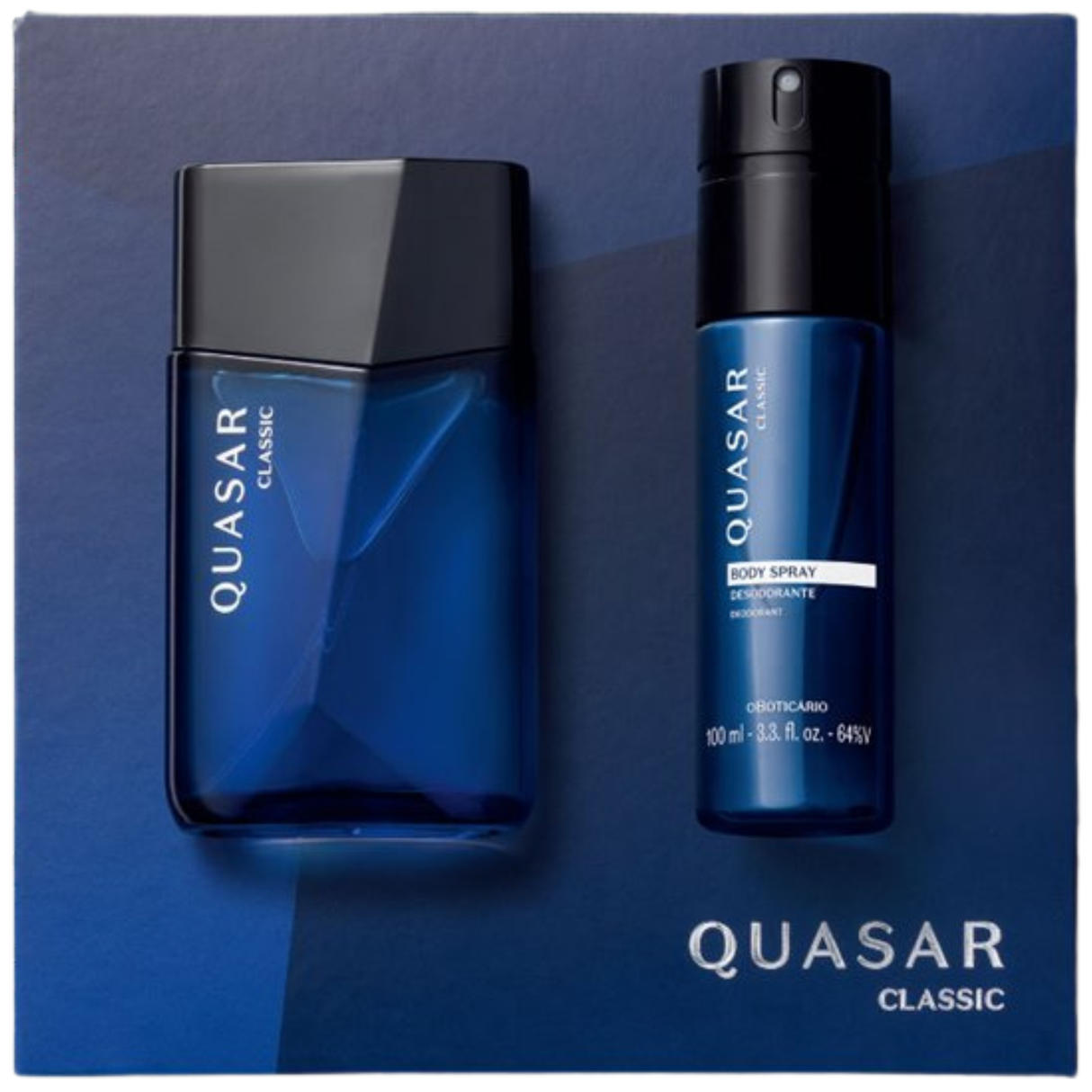 Estojo Quasar / 1 Quasar Classic Edt 100ml / 1 Quasar Classic Desodorante Spray 100ml
