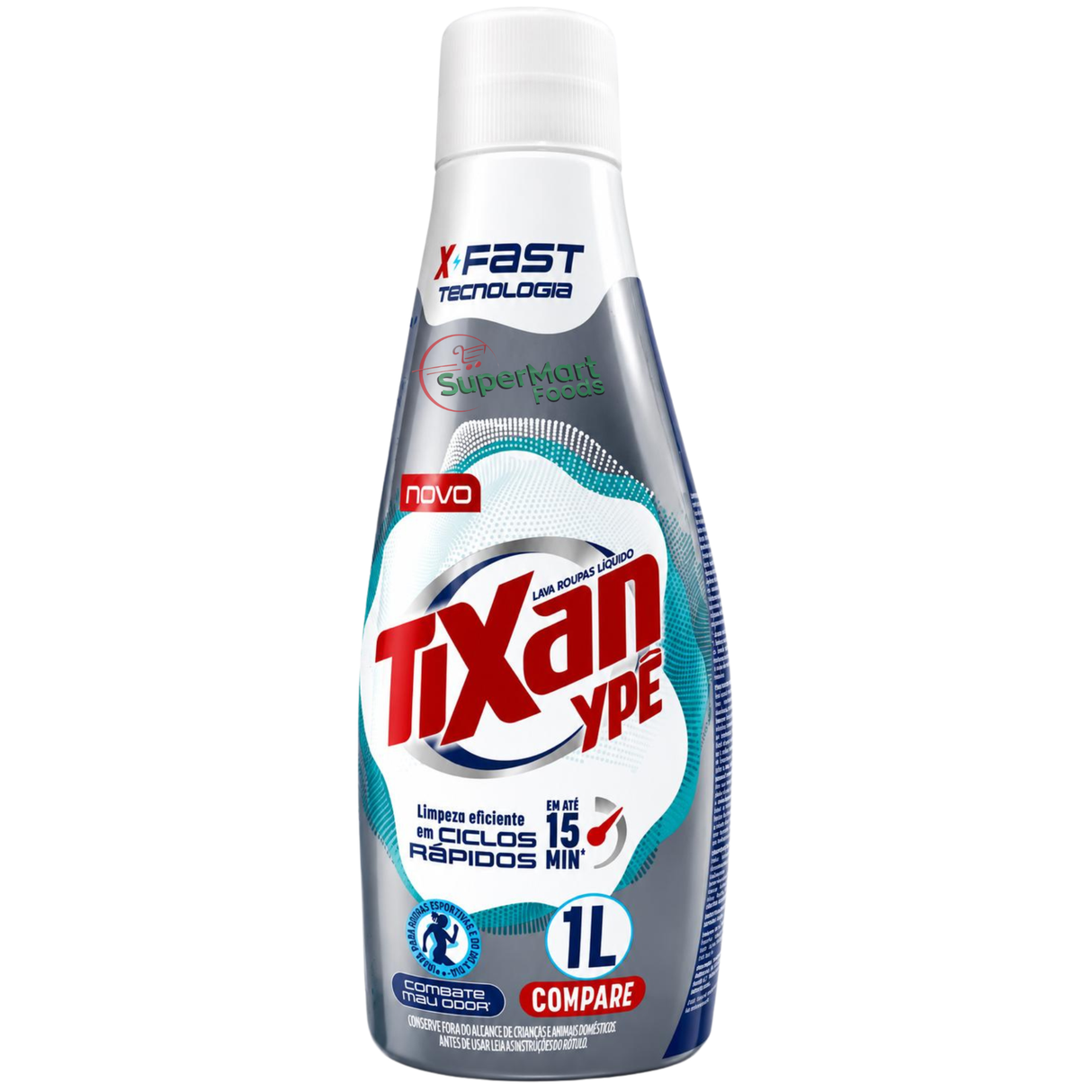Tixan Ype Lava Roupas Líquido Combate Mau Odor 1L