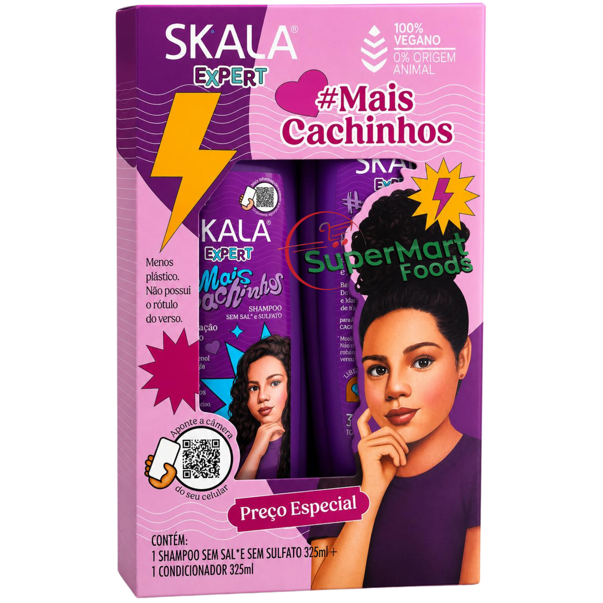 Kit Skala Mais Cachinhos Shampoo 325ml+Condicionador 325ml