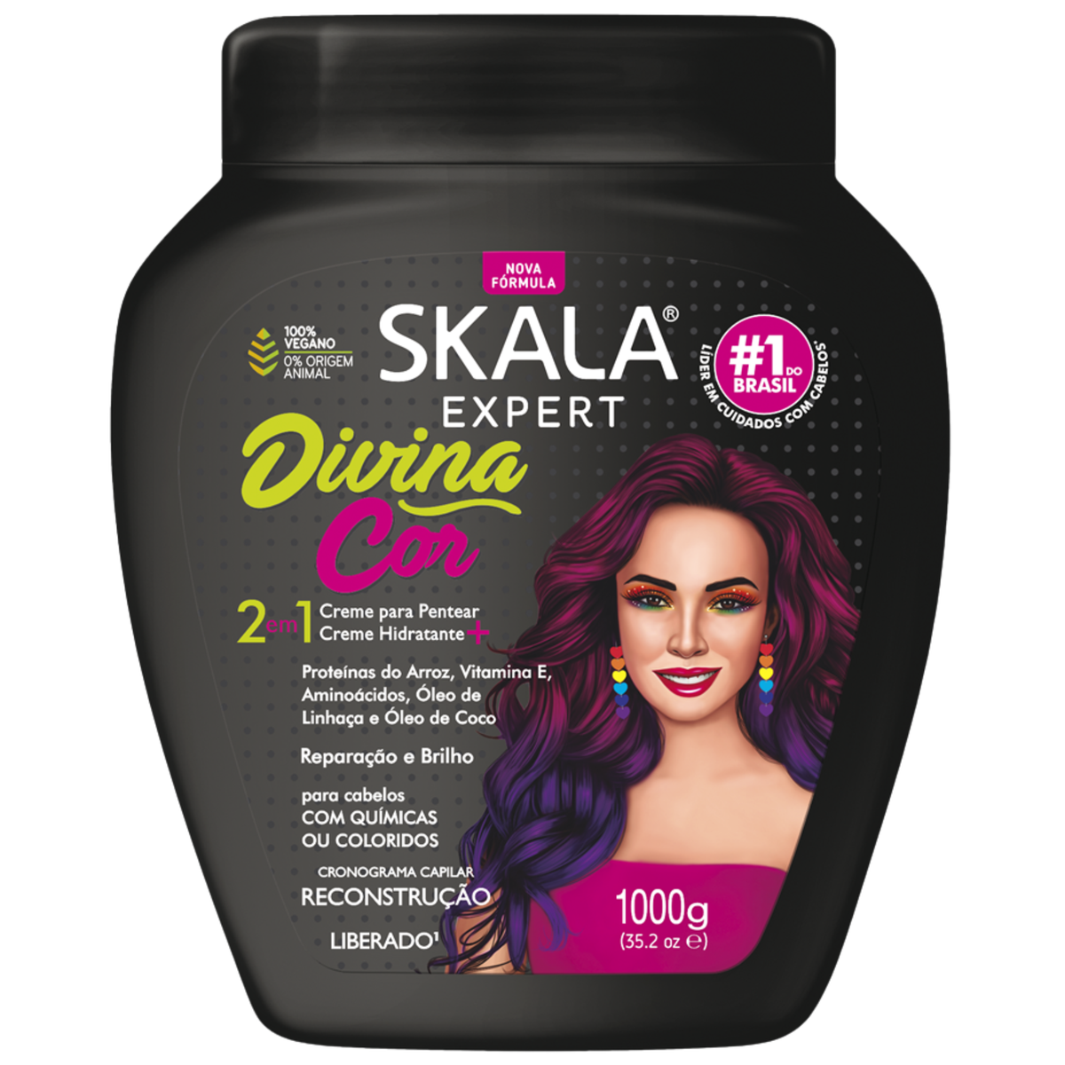 Skala 2 em 1 Creme Capilar Tratamento+Creme para Pentear Divina Cor 1kg