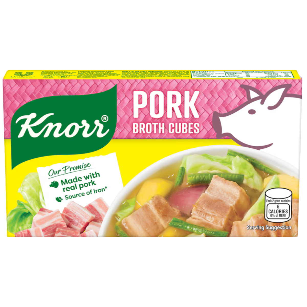 Knorr Pork Broth Cubes/ caldo porco cubo 60g