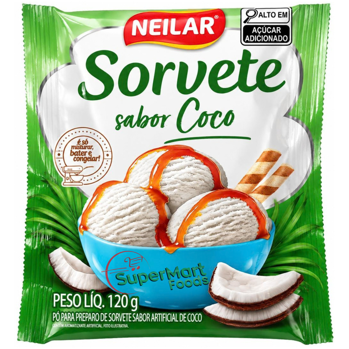 Preparo Para Sorvete Sabor Coco Neilar 120g