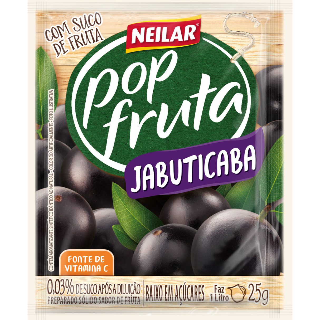 Suco em Pó Sabor Jabuticaba Neilar Pop Fruta 25g
