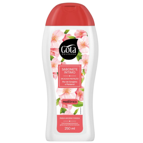 Cherry Blossom and Panthenol Intimate Soap, Gota Dourada, 250ml