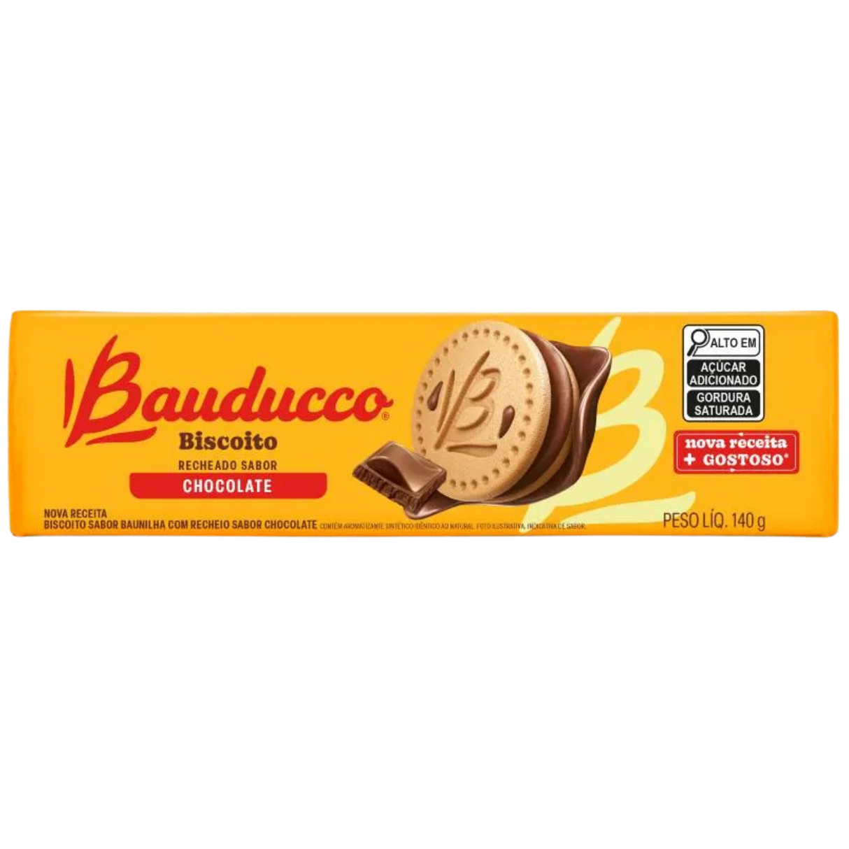 Biscoito Bauducco Recheado Chocolate 108g