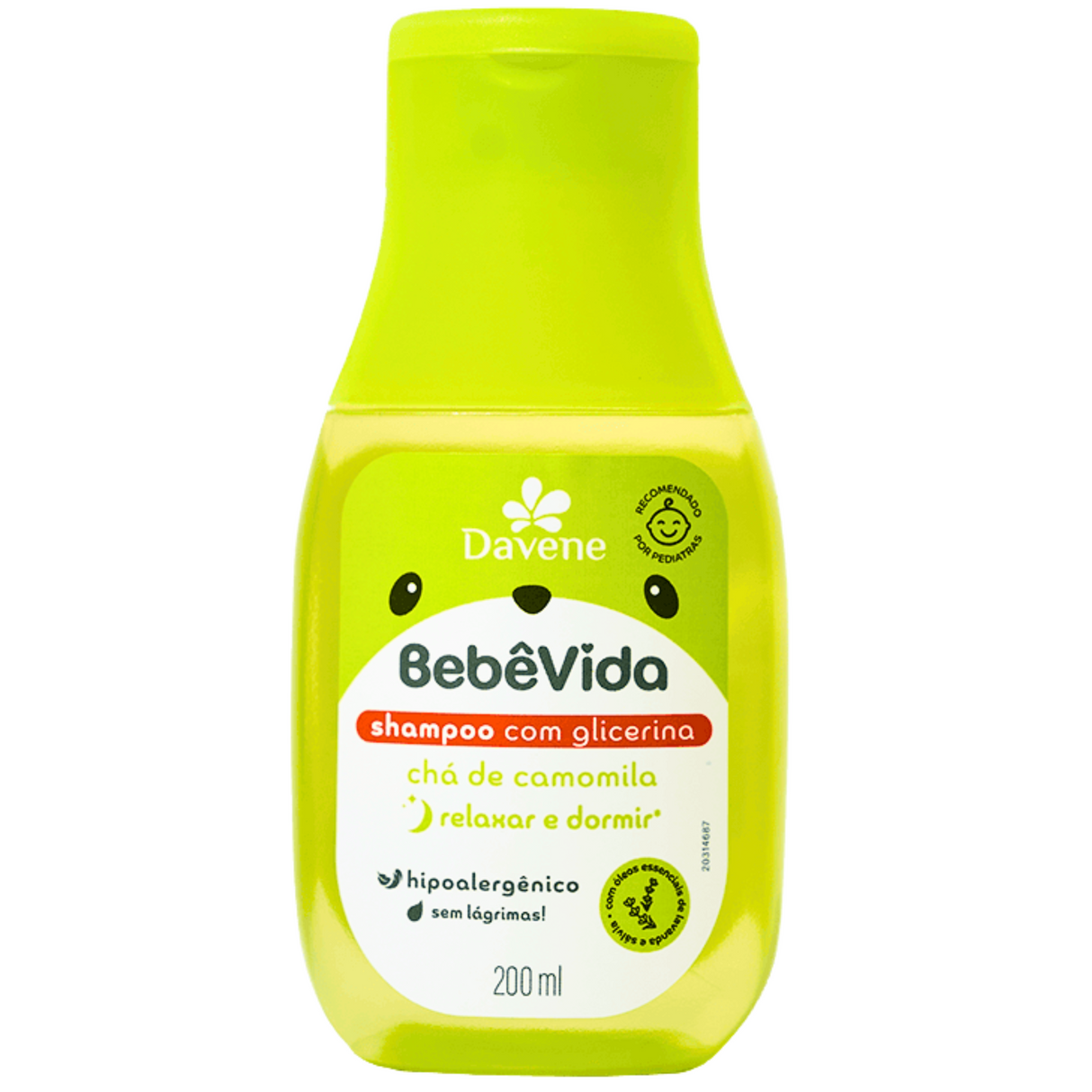 Shampoo Bebê Vida Chá De Camomila 200ml (Davene)