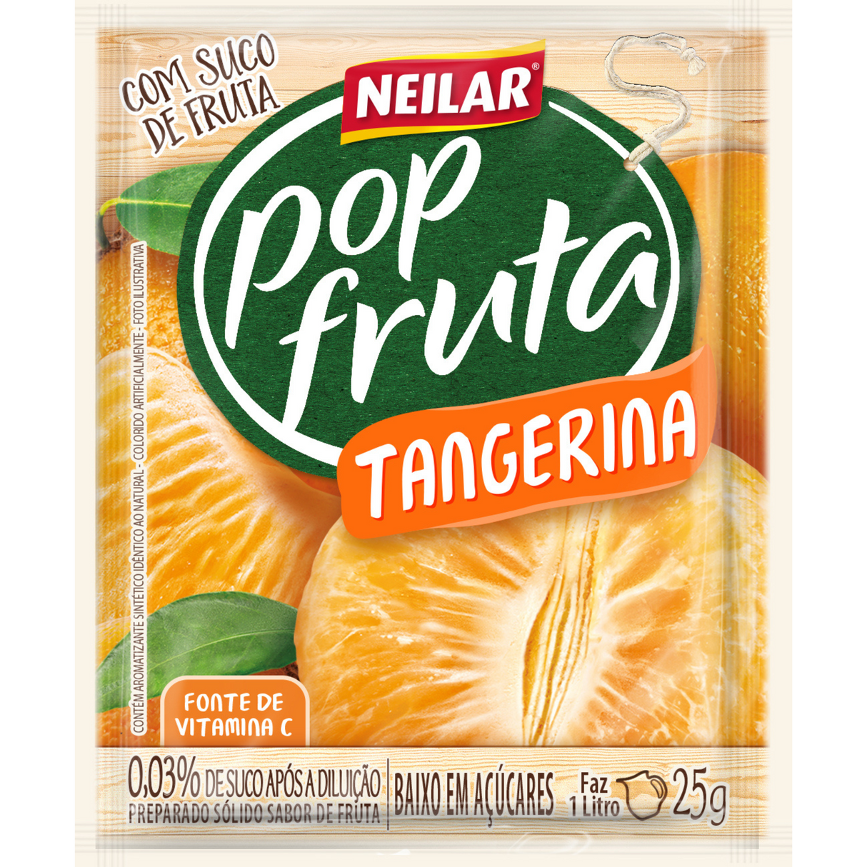 Suco em Pó Sabor Tangerina Neilar Pop Fruta 25g