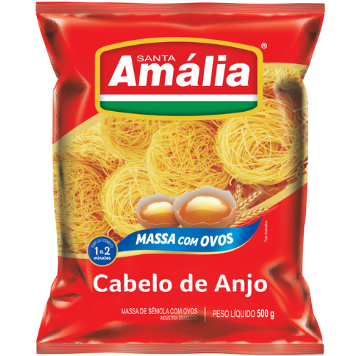 Macarrao Cabelo De Anjo Ovos 500g (Santa Amàlia)