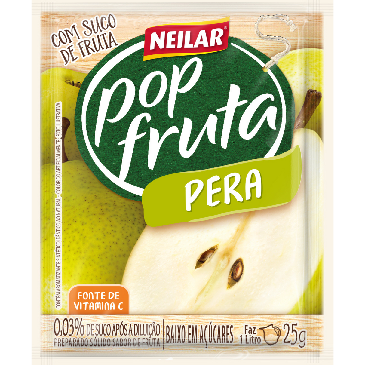 Suco em Pó Sabor Pera Neilar Pop Fruta 25g