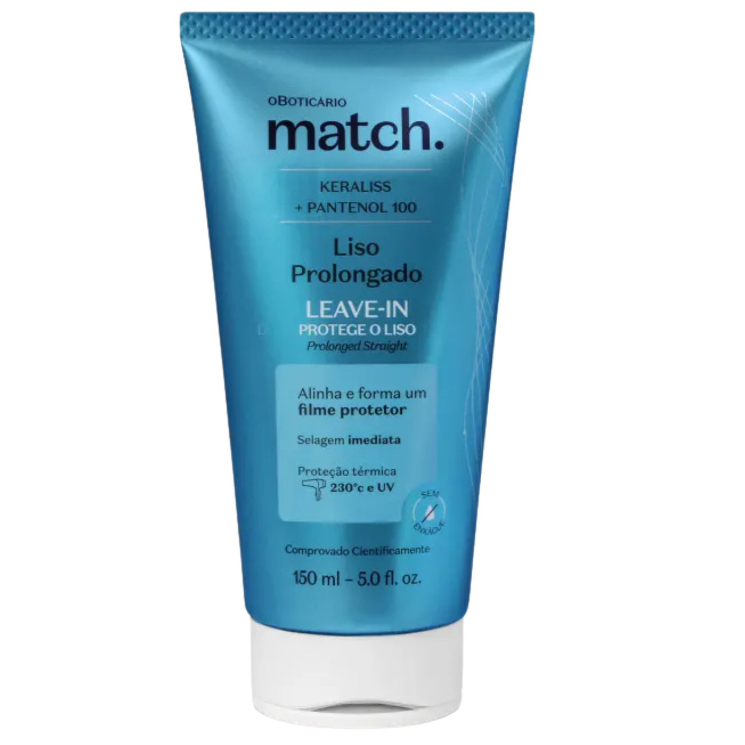 Leave in Oboticário Match. Liso Prolongado 150ml