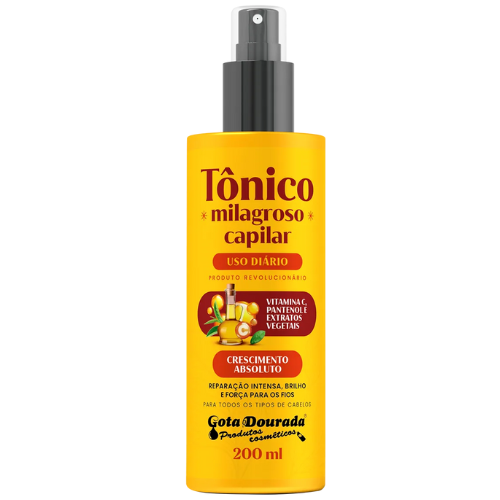 tônico milagroso capilar Gota Dourada 200ml