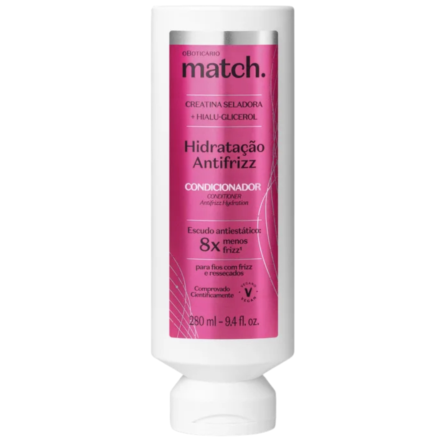 Condicionador Oboticário Match. Hidratacao Antifrizz 280ml