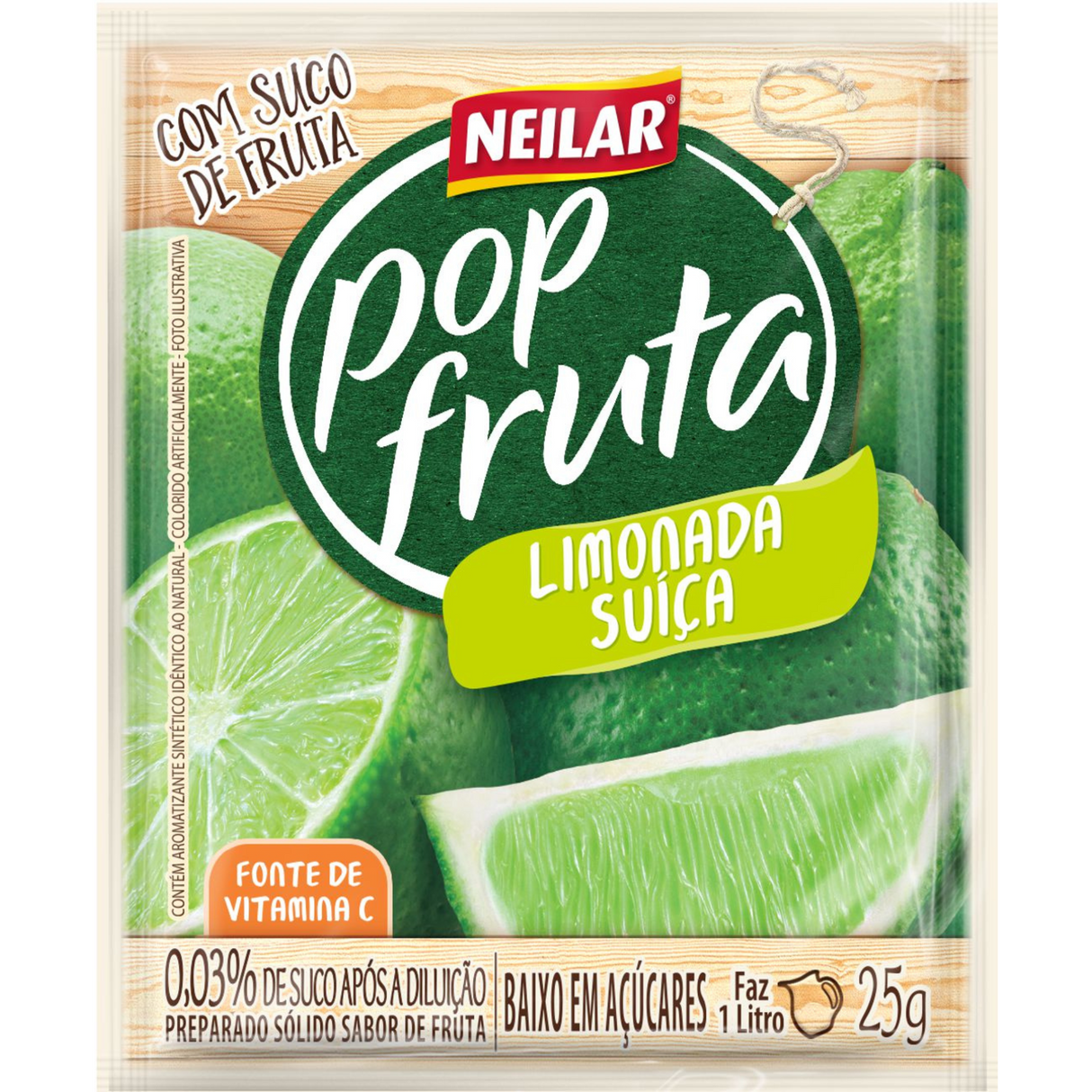 Suco em Pó Sabor Limonada Suiça Pop Fruta 25g