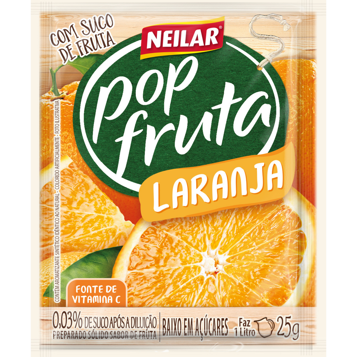 Suco em Pó Sabor Laranja Neilar Pop Fruta 25g