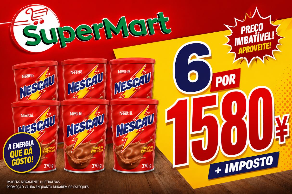 KIT 6unidades VAL.1 0UTUBRO Nestlé Nescau 370g