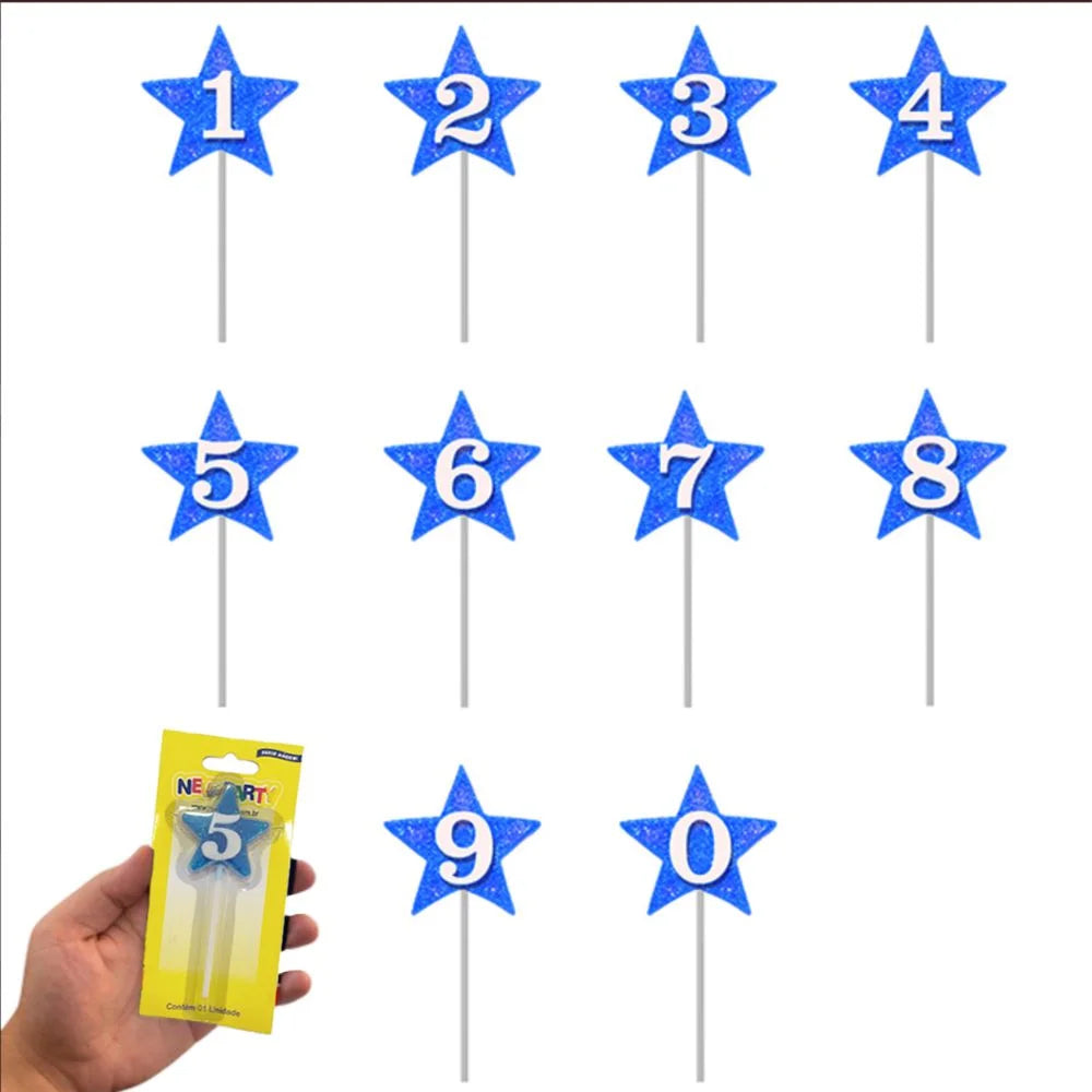 Blue Star Candle
