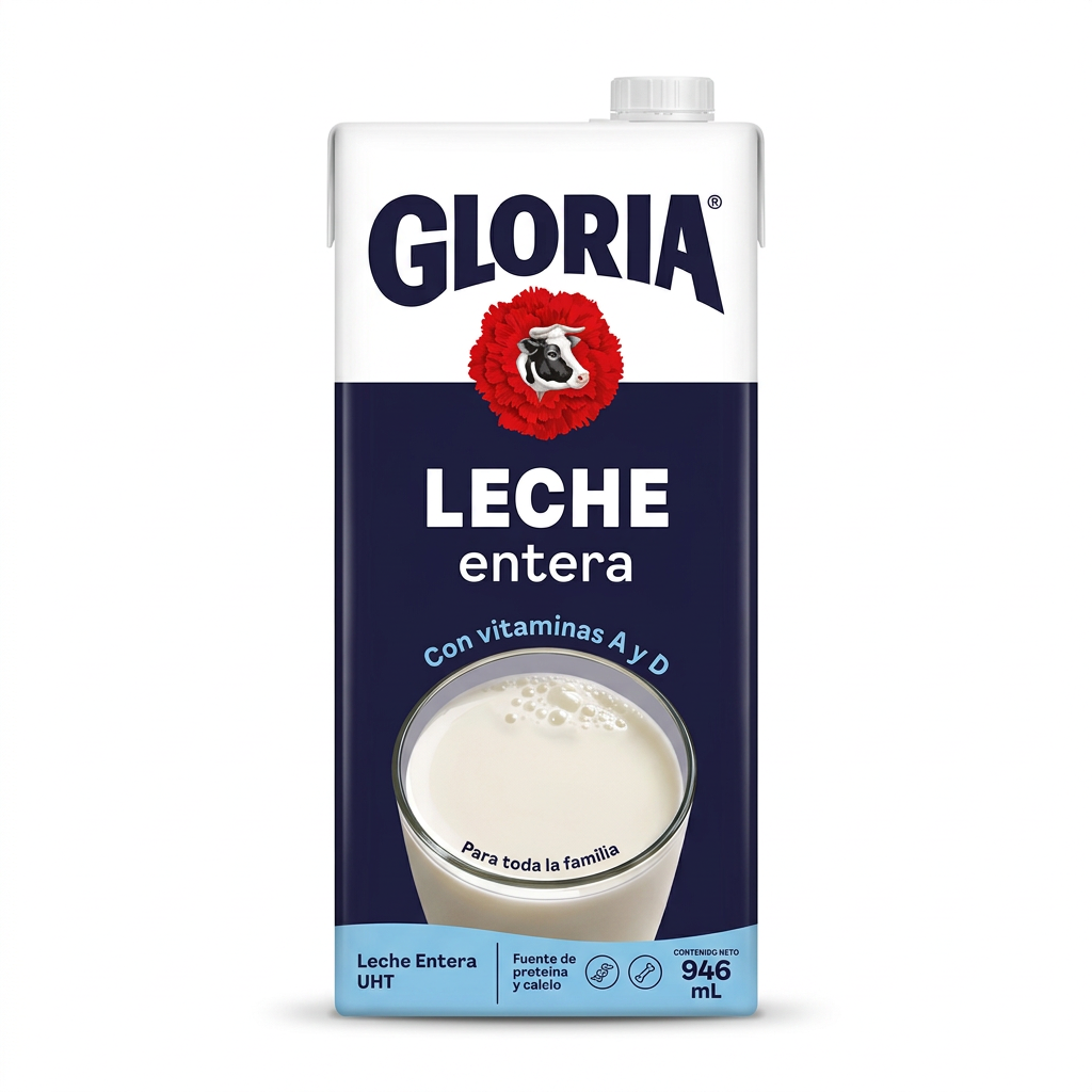 Foto para catálogo do leite Gloria integral 946 ml