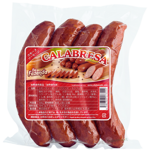 Da Fazenda Linguiça Calabresa Defumada 500g