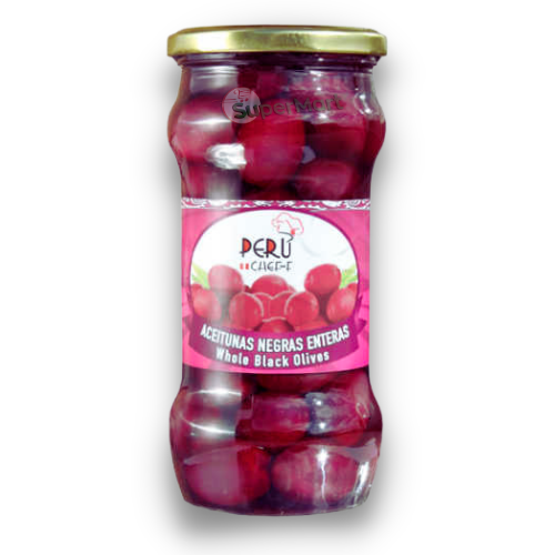 PERU CHEFF ACEITUNAS NEGRAS INTERAS 565g - SuperMart.japan