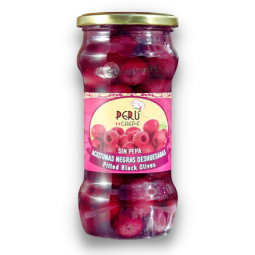 PERU CHEFF ACEITUNAS NEGRAS DESHUESADAS 565g - SuperMart.japan