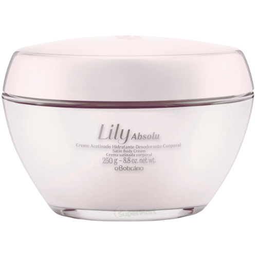 OBOTICÁRIO SATIN CREAM DEODORANT BODY MOISTURIZING LILY ABSOLU 250g