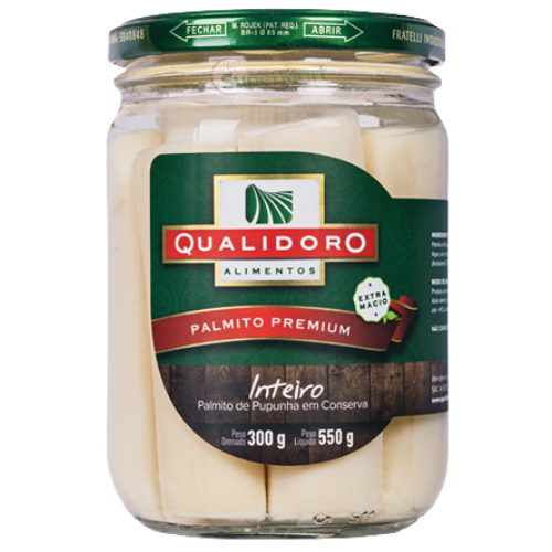 Palmito Pupunha Inteiro Qualidouro Premium 550g