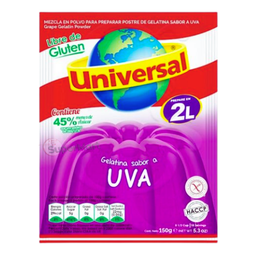 UNIVERSAL GELATINA UVA 150g 2L - SuperMart.japan