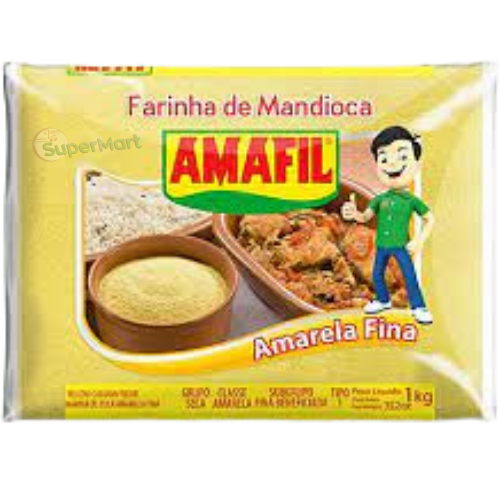 Amafil Farinha De Mandioca Amarela Fina 1kg