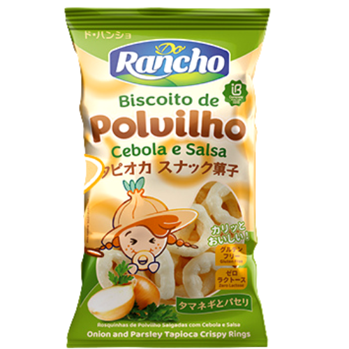 Val.10/12/2025 Biscoito de Polvilho Cebola e Salsa 80g (Do Rancho)