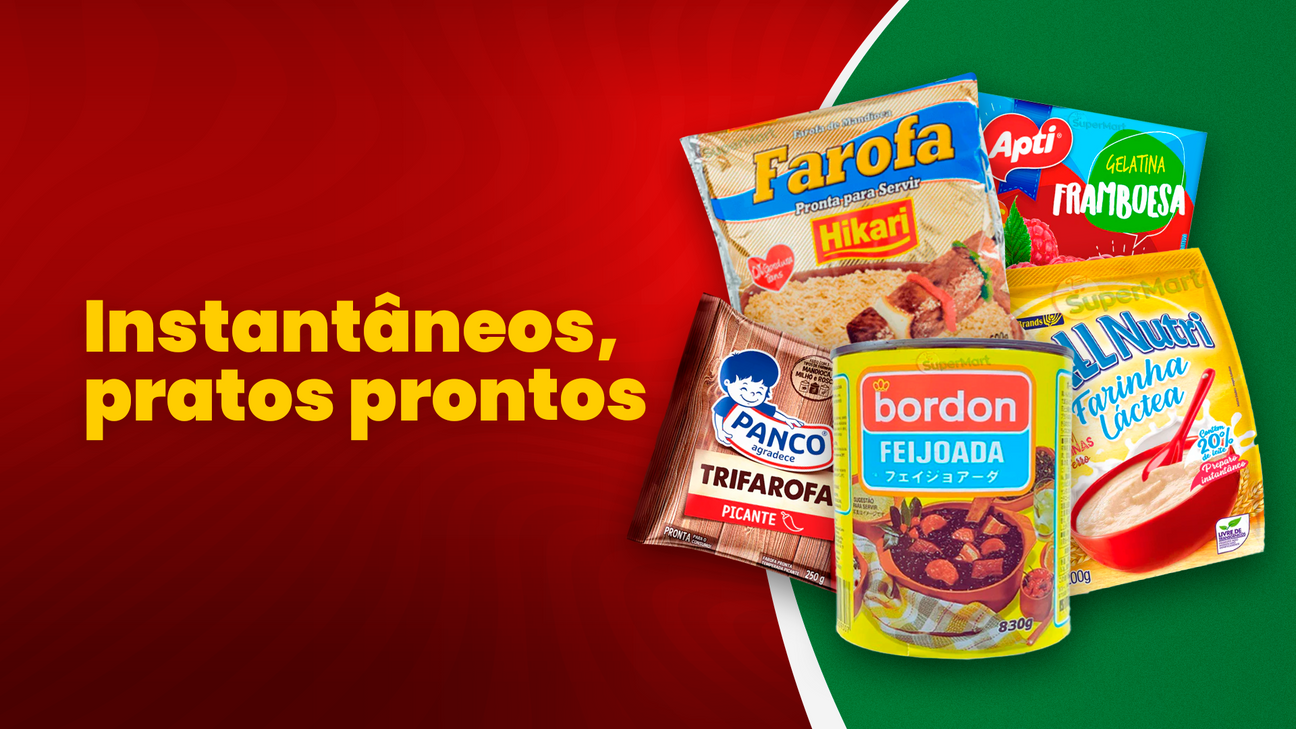 Pratos prontos e  instantaneo