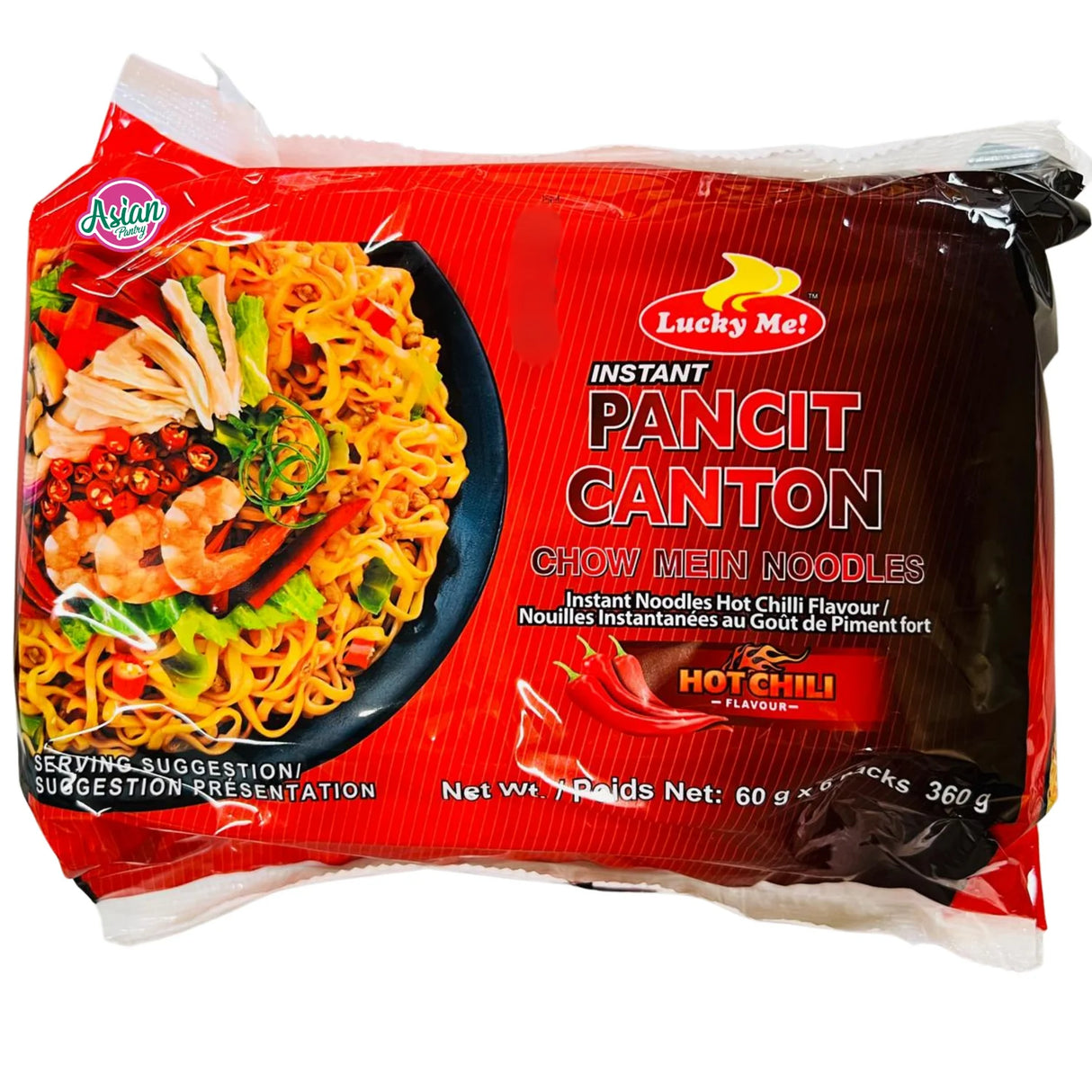 Pancit Canton Hot Chili 360g (60gX6)