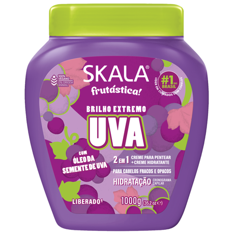 Skala 2 em 1 Creme Capilar Tratamento+Leave-in Uva 1kg
