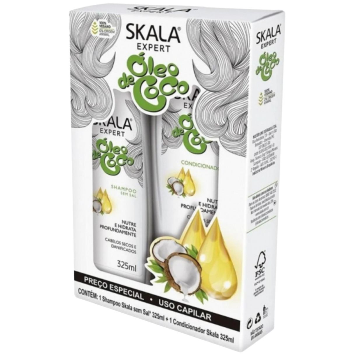 Kit Oleo De Coco Shampoo+Condicionador Skala Expert