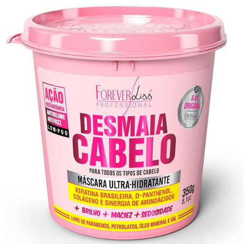 Máscara Ultra Hidratante Desmaia Cabelo Forever Liss 350g