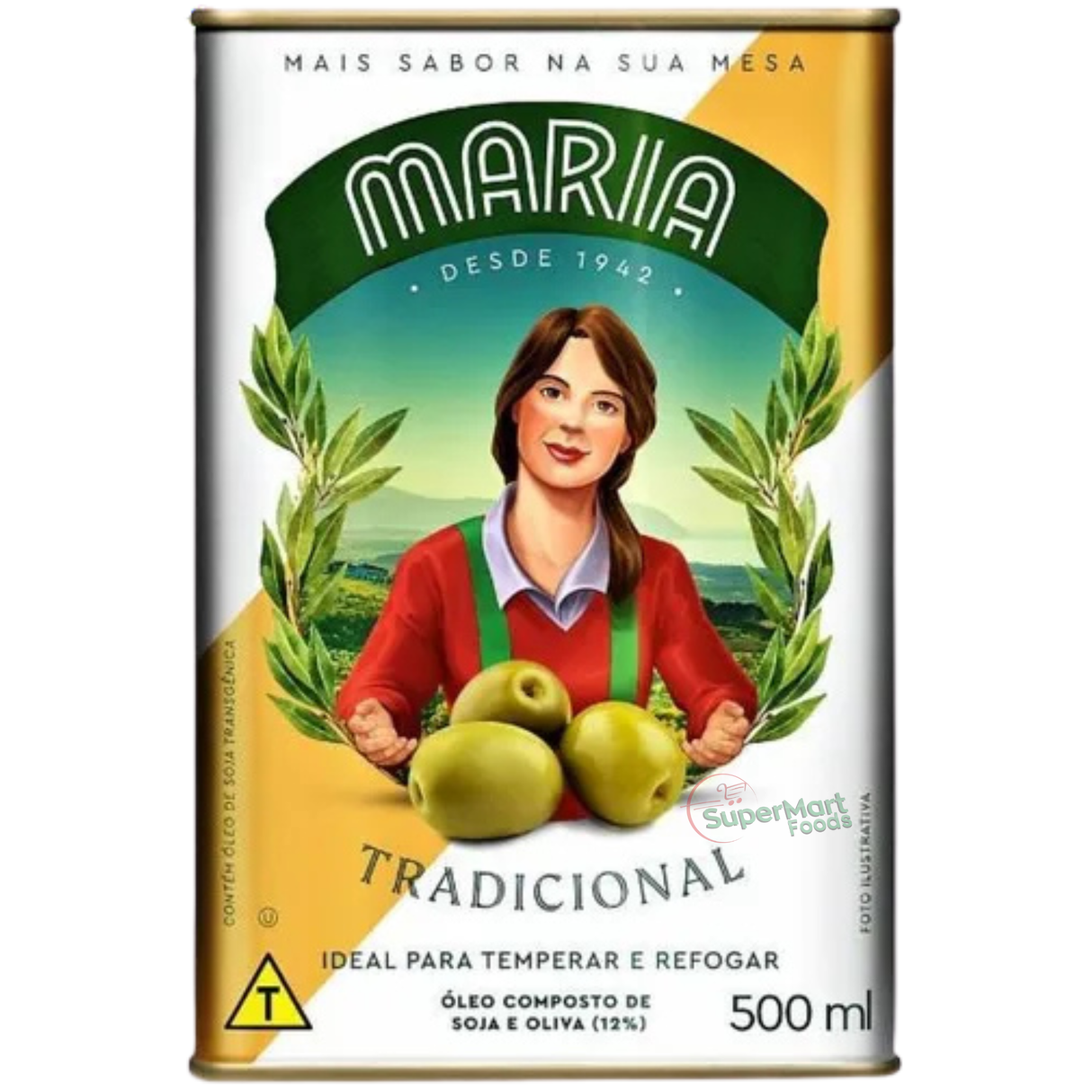Óleo Composto De Soja E Oliva Tradicional Maria Lata 500ml - SuperMart.japan