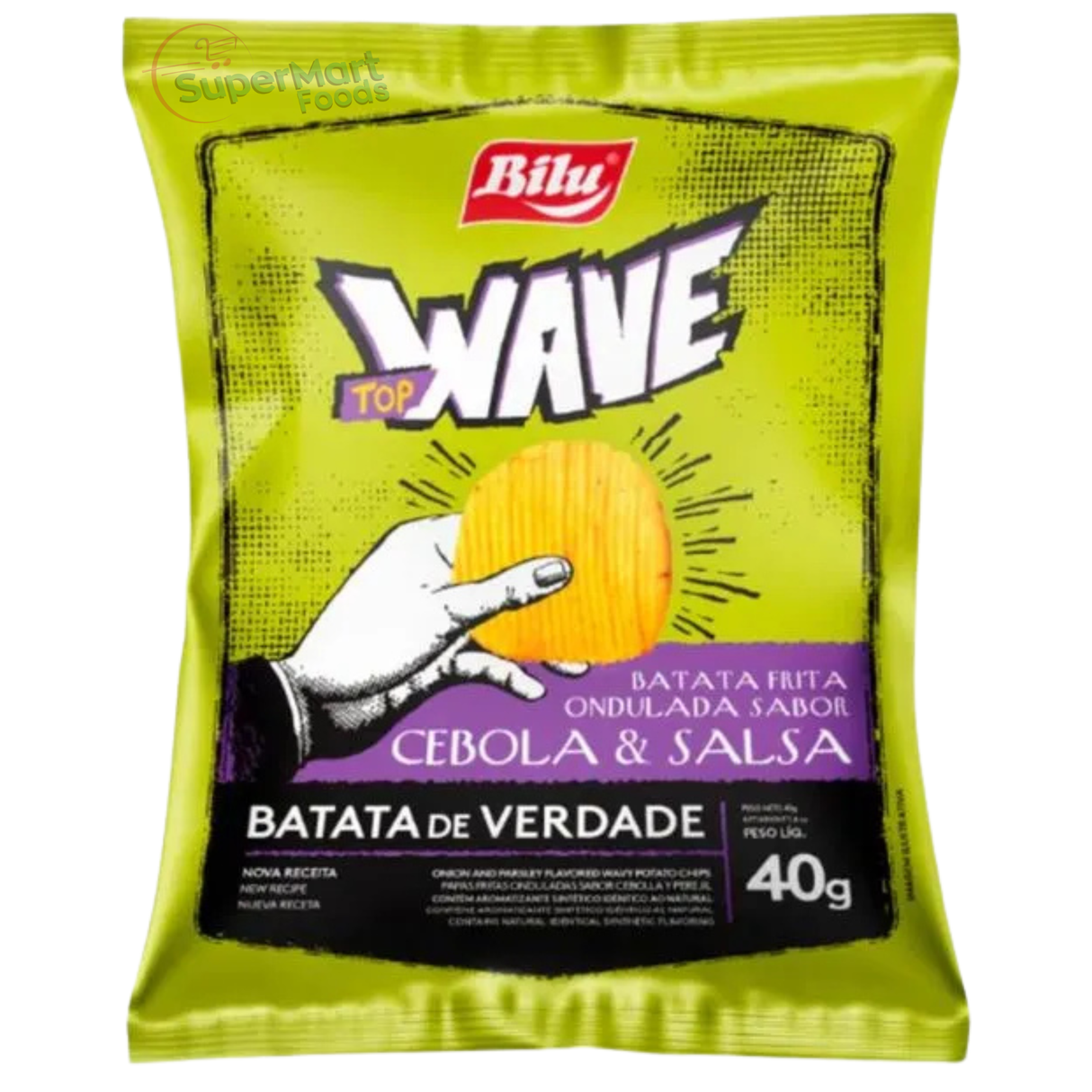 Batata Frita Ondulada Sabor Cebola E Salsa 40g (Bilu Top Wane) - SuperMart.japan
