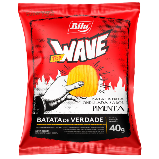 Batata Frita Ondulada Sabor Pimenta 40g (Bilu Top Wane) - SuperMart.japan