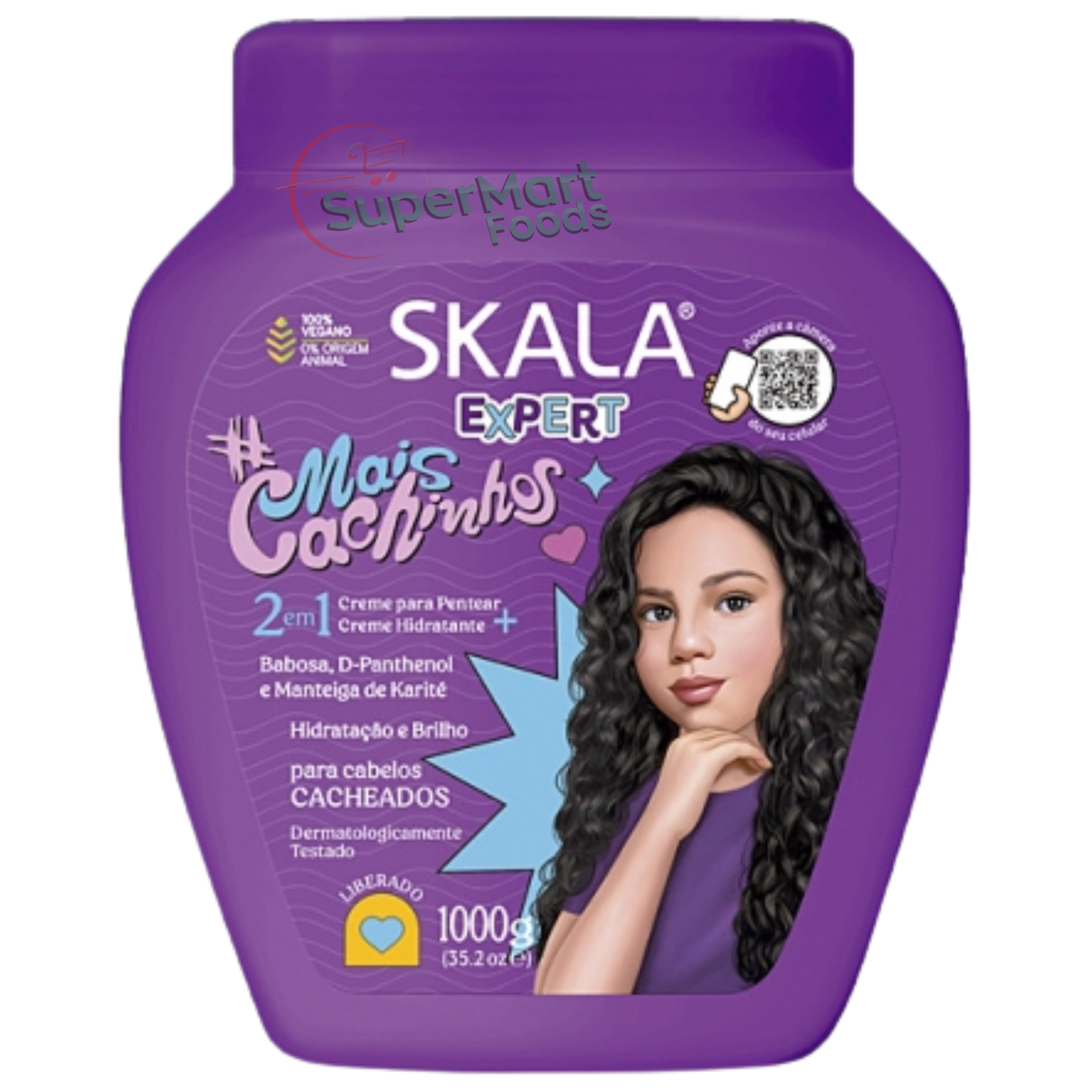 Skala 2 em 1 Creme Capilar Tratamento+Leave-in Mais Cachinhos 1kg