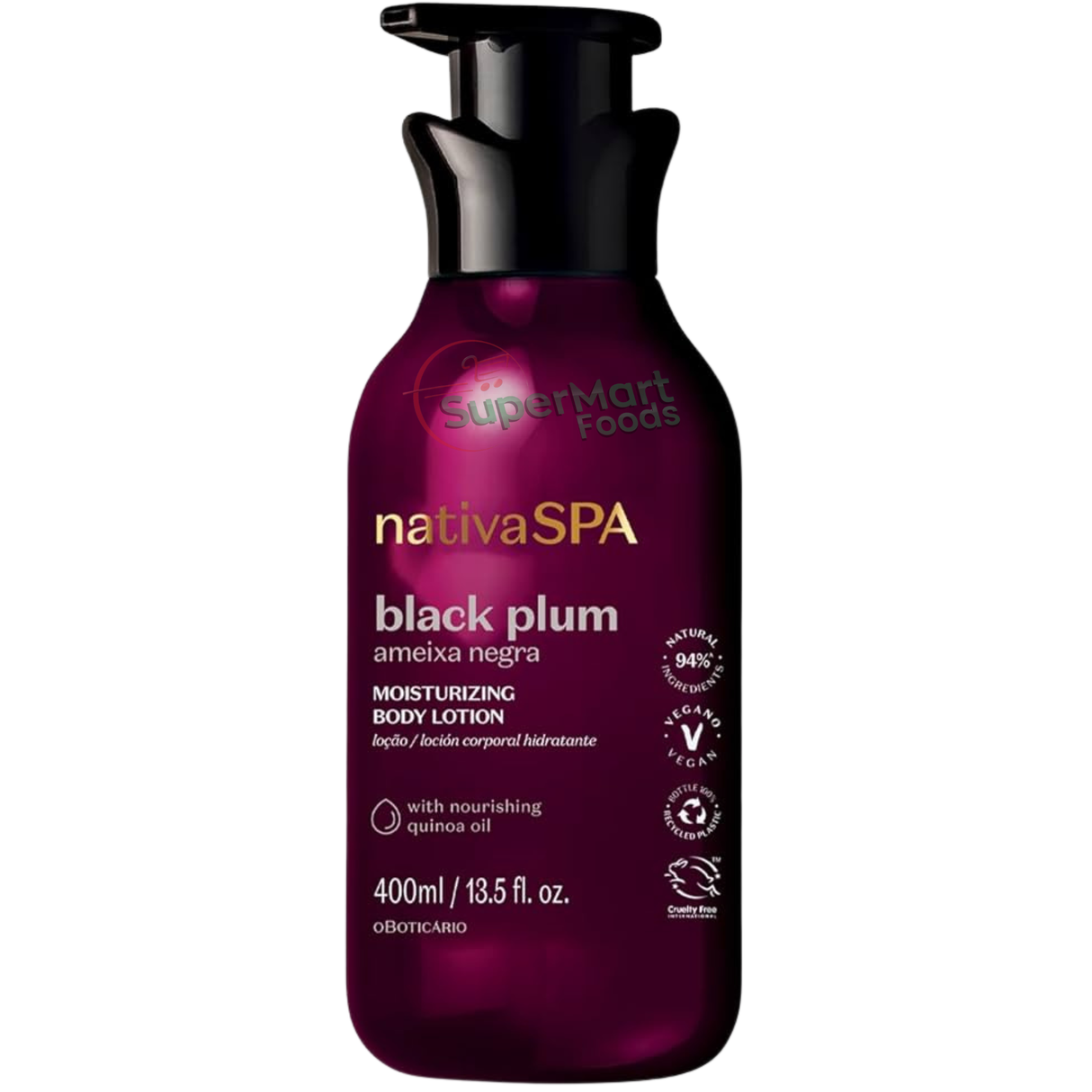 Oboticário Nativa Spa Hidratante Ameixa Negra 400ml