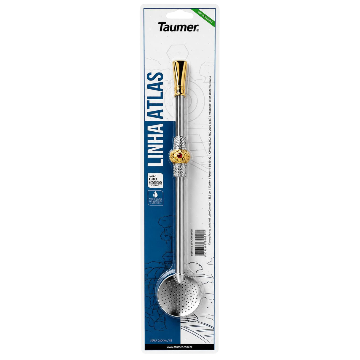Taumer Bomba De Chimarrao Redonda 23cm