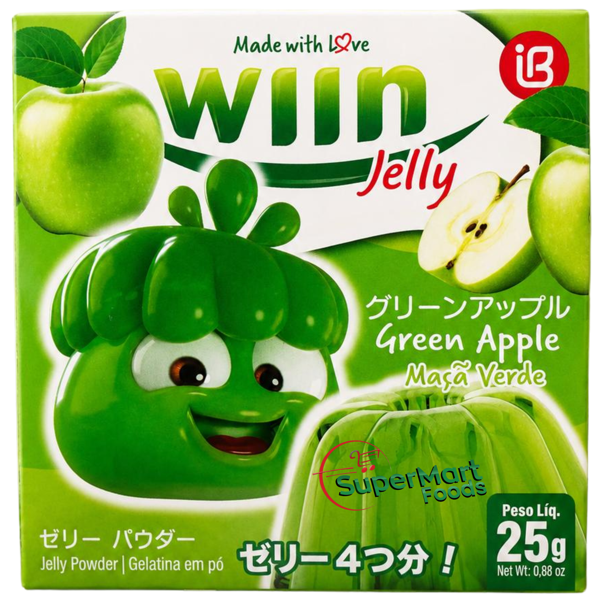 Gelatina Maçã Verde 25g (Wiin)